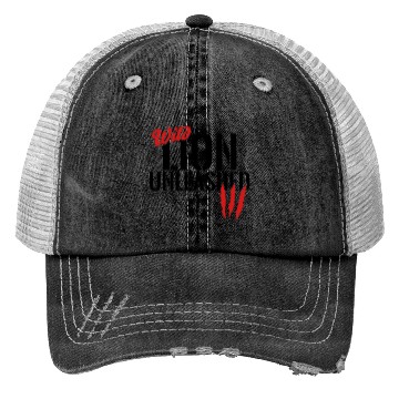 Discover wild lion unleashed Trucker Hats