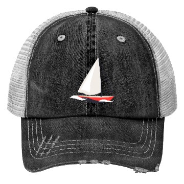 Discover sailing boat Trucker Hats