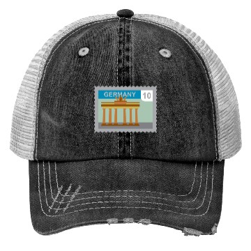 Discover germany mail stamp Trucker Hats