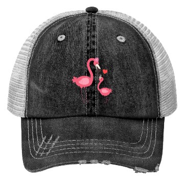 Discover flamingo family Trucker Hats