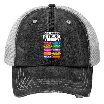 Discover The Laws Of Physical Therapy Awesome Therapist Trucker Hats