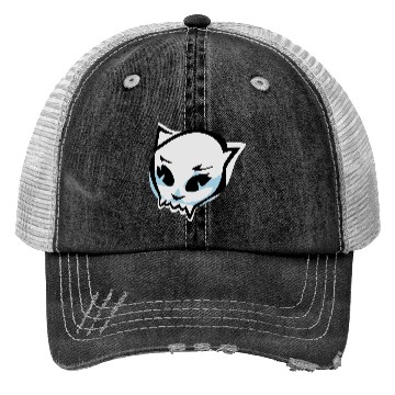 Discover cat skull Trucker Hats