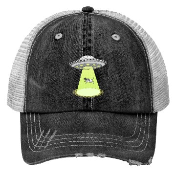 Discover ufo cow Trucker Hats