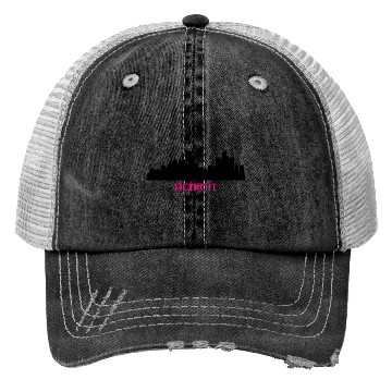 Discover Detroit, Michigan Trucker Hats