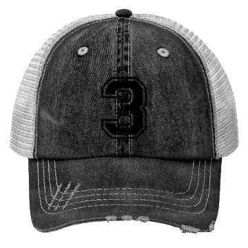 Discover Number 3 three college style counting gift Trucker Hats
