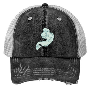 Discover Captain Catfish Drawing Trucker Hats