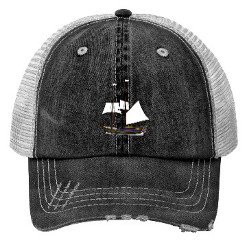 Discover ship boat canoe sailboat submarine yacht anchor405 Trucker Hats