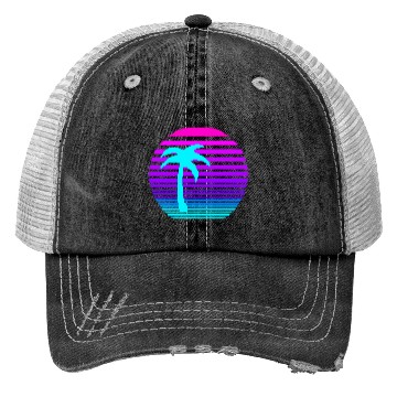Discover Aesthetic Sun & Palm Trucker Hats