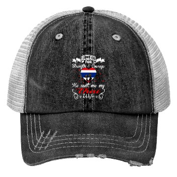 Discover Asked God For Strength Courage He Sent Thai Wife Trucker Hats
