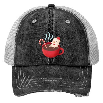 Discover Cute Snowman in Hot Cocoa Trucker Hats