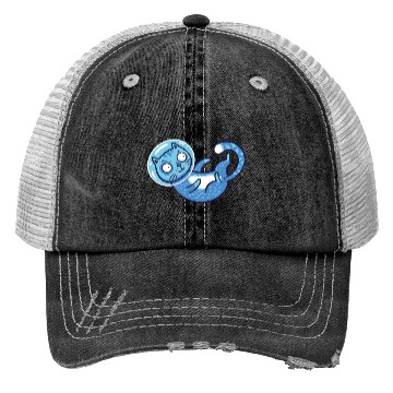 Discover Space cat Trucker Hats