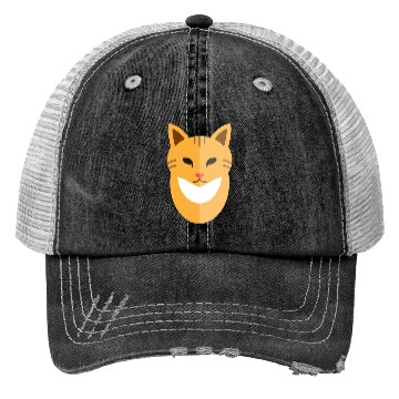 Discover Cat face Trucker Hats