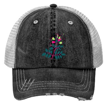 Discover Flower branch Trucker Hats