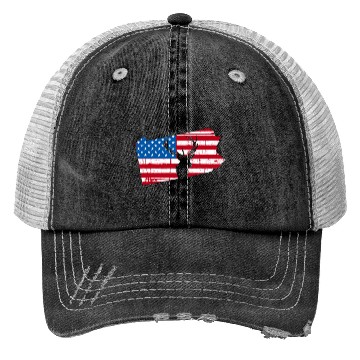 Discover American Flag Pennsylvania Deer Hunting Trucker Hats