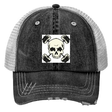 Discover skull gym Trucker Hats