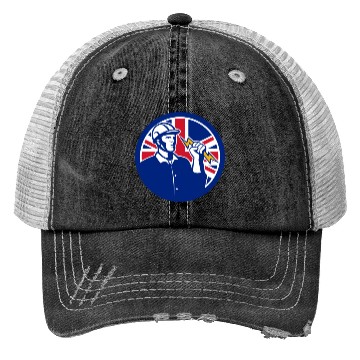 Discover British Power Lineman Trucker Hats