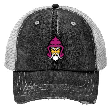 Discover Wizard Head Front Mascot Trucker Hats