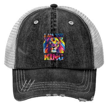 Discover I Am The King - Lion - Total Basics Trucker Hats