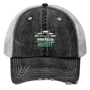 Discover 'Merica Muscle Car Trucker Hats