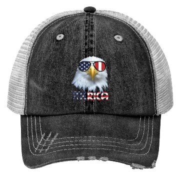 Discover American Eagle 4th July US Merica Election Gift Trucker Hats
