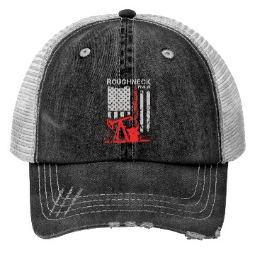 Discover Driller - roughneck - oilfield - oilfield flag u Trucker Hats