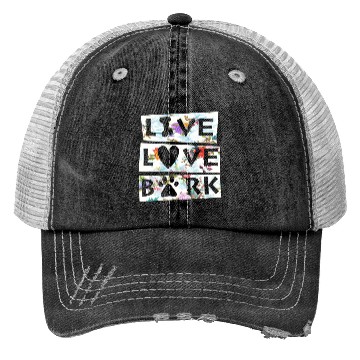 Discover Dog Lovers Live Love Bark Trucker Hats