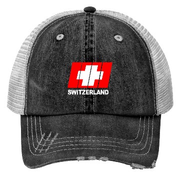 Discover Switzerland Flagg Trucker Hats