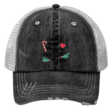Discover Candy cane wishes and mistletoe kisses Trucker Hats