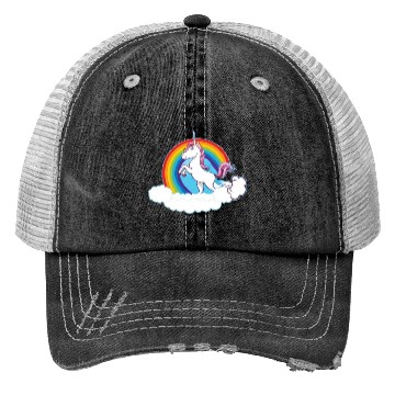 Discover Rainbow Unicorn Love Trucker Hats
