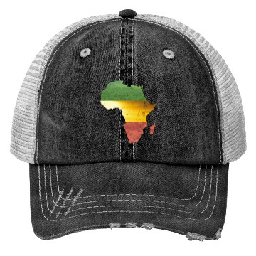 Discover Africa - red, gold and green Trucker Hats