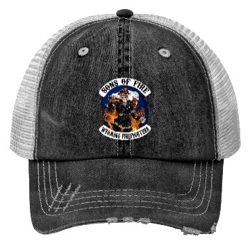 Discover sons of fire wyoming firefighter Trucker Hats
