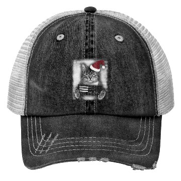 Discover Cat Christmas Thief Trucker Hats