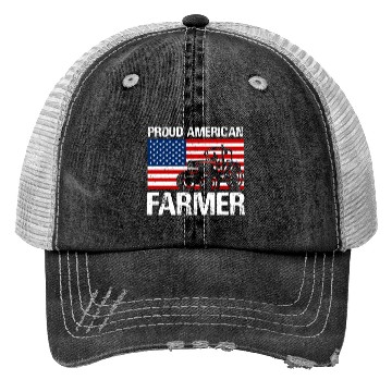 Discover Proud American Farmer Design for Farmer Gifts for Trucker Hats