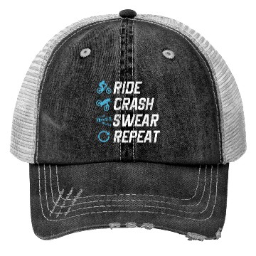 Discover Mountain Bike - Ride Crash Swear Repeat Trucker Hats