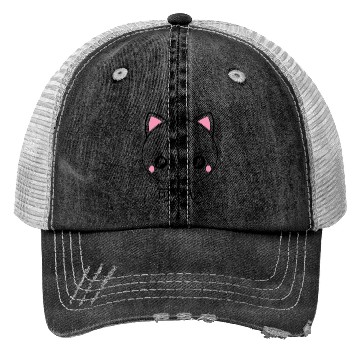 Discover Cute Kawaii Cat Face Japanese Anime Trucker Hats