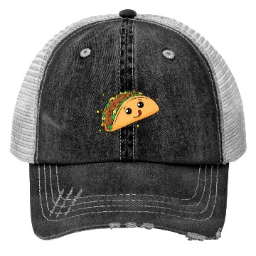 Discover Delicious Taco Cartoon Trucker Hats