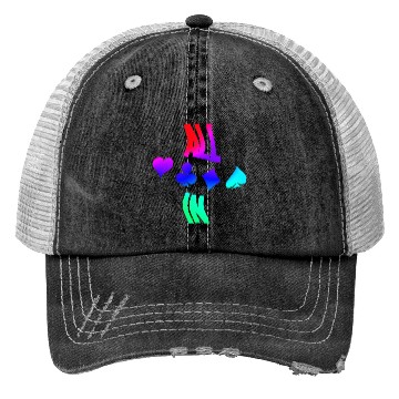 Discover Poker ALL IN Karten Pik Texas Holdem Trucker Hats