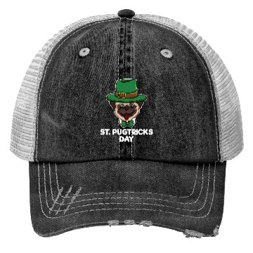 Discover Pug Dog Pug Tricks Day St Patricks Day Gift Trucker Hats