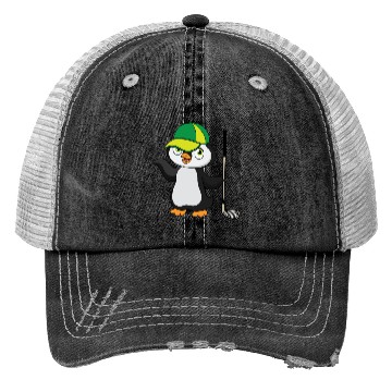 Discover Cute golf penguin Trucker Hats design for kids