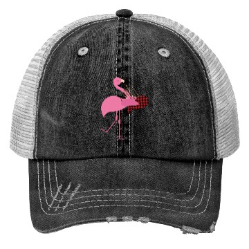 Discover Cute Pink Flamingo Playing Bagpipes Musician Gift Trucker Hats