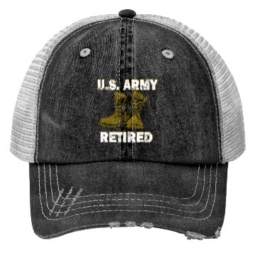 Discover US Army Retired Distressed With Logo Short Sleeve Trucker Hats