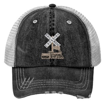 Discover Train Track Railroad Crossing Trucker Hats