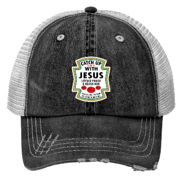 Discover Catch Up With Jesus Trucker Hats Ketchup Jesus Lettuce Pr