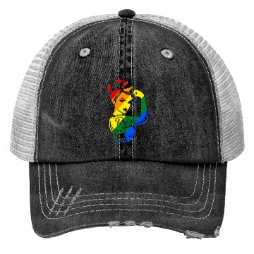 Discover LGBT Gay Lesbian Rainbow Pride Trans Equality Trucker Hats