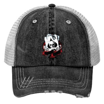 Discover Scorched Ace Of Spades Poker Dice Skull Trucker Hats