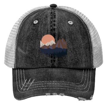 Discover Mountains Trucker Hats, Hiking, Camping Gift