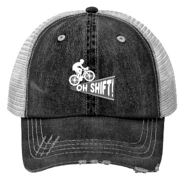 Discover Oh Shift Mountain Bike MTB Rider Biker Trucker Hats
