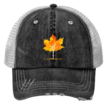 Discover Maple Leaf Autumn Orange Fall Leaves Trucker Hats