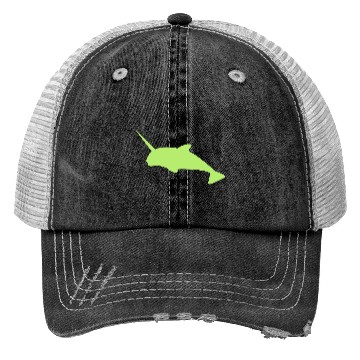 Discover Sharp narwhal in green uniwhale Trucker Hats