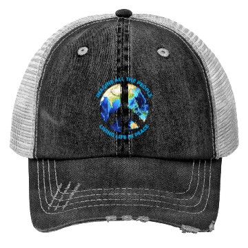 Discover Imagine all the people living life in peace Design Trucker Hats